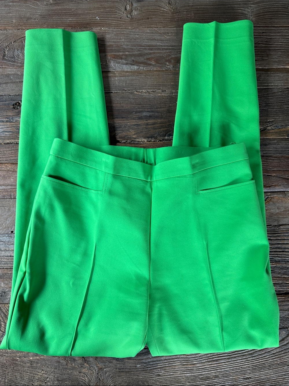 Akris‎ Punto Franca emerald green stretch tapered pant $520 - Picture 5 of 10